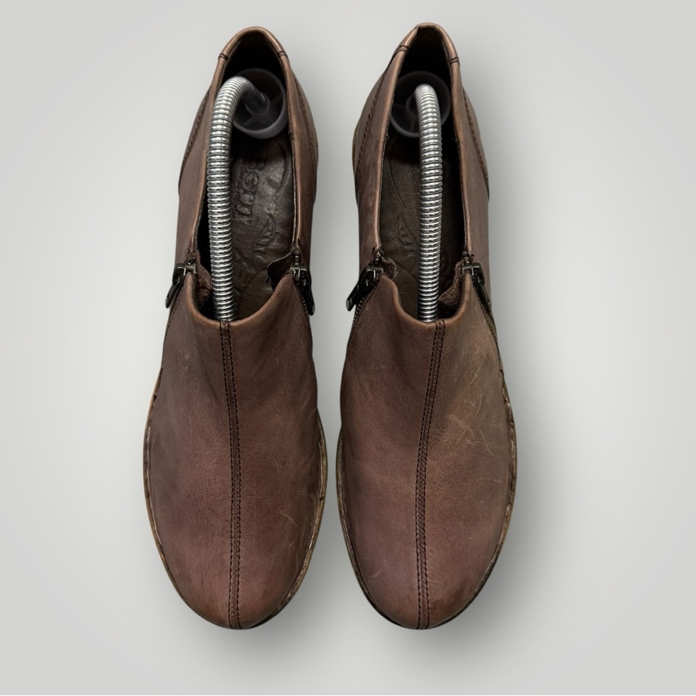 Born Famke Leather Heeled Platform Clog‎ Bootie Zipper 11 - Picture 3 of 11